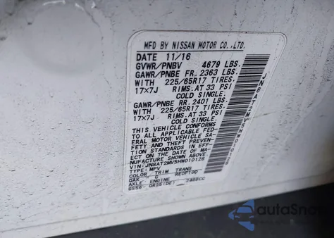 2017 Nissan Rogue S from USA, damaged, VIN JN8AT2MV5HW010128